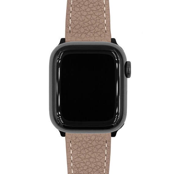 Řemínek Hirsch Bologna taupe 18 M - 110/70, Verze: šedá, Šířka řemínku: 18, Šířka u spony: 16, Délka řemínku: M - 110/70 , 6 image