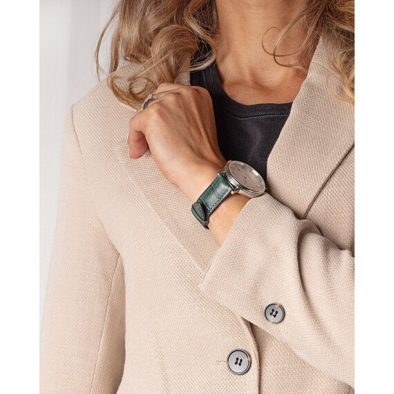 Řemínek Hirsch Paul zelený 22 L - 120/80, Verze: zelená, Šířka řemínku: 22, Šířka u spony: 20, Délka řemínku: L - 120/80 , 4 image