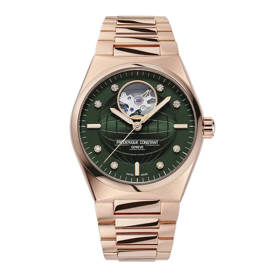 Dámské hodinky Frederique Constant Highlife Ladies Automatic Heart Beat FC-310MPGRD2NH4B, Verze: růžové zlato2 