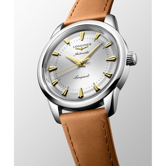 Pánské hodinky Longines Conquest Heritage L1.650.4.72.2, Verze: hnědá2 , 3 image