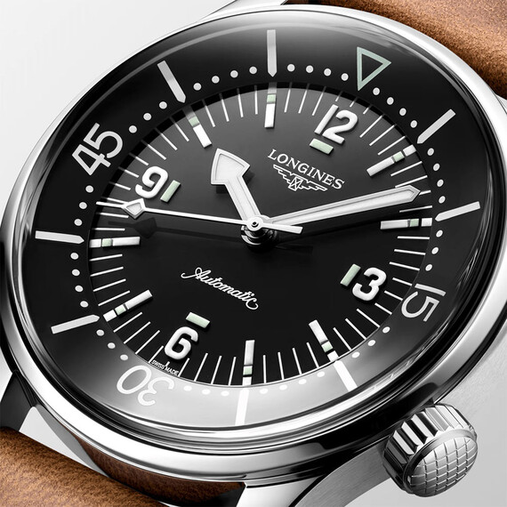 Hodinky Longines Legend Diver Watch L3.764.4.50.0, Verze: hnědá , 6 image