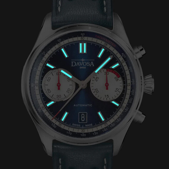 Pánské hodinky Davosa Newton Pilot Rally Chronograph 161.536.45, Verze: modrá , 11 image