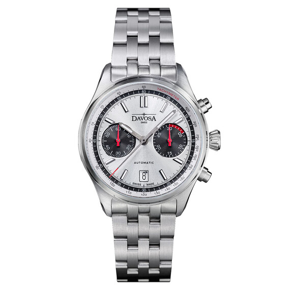 Pánské hodinky Davosa Newton Pilot Rally Chronograph 161.536.10, Verze: stříbrná 