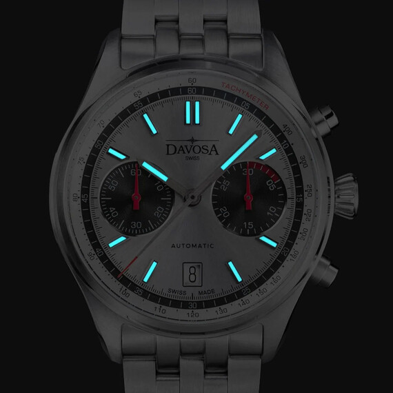 Pánské hodinky Davosa Newton Pilot Rally Chronograph 161.536.10, Verze: stříbrná , 10 image