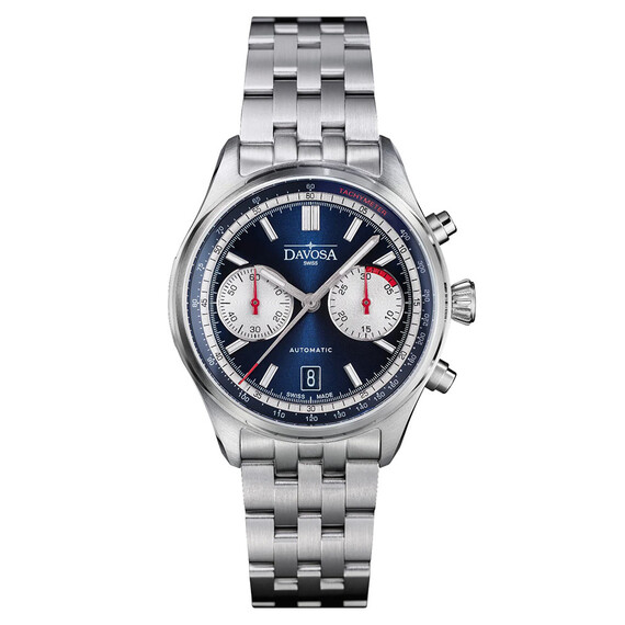 Pánské hodinky Davosa Newton Pilot Rally Chronograph 161.536.40, Verze: modrá3 