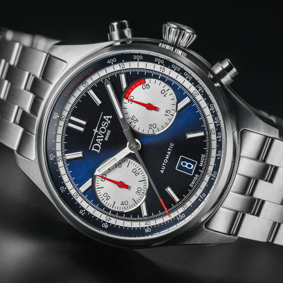 Pánské hodinky Davosa Newton Pilot Rally Chronograph 161.536.40, Verze: modrá3 , 5 image