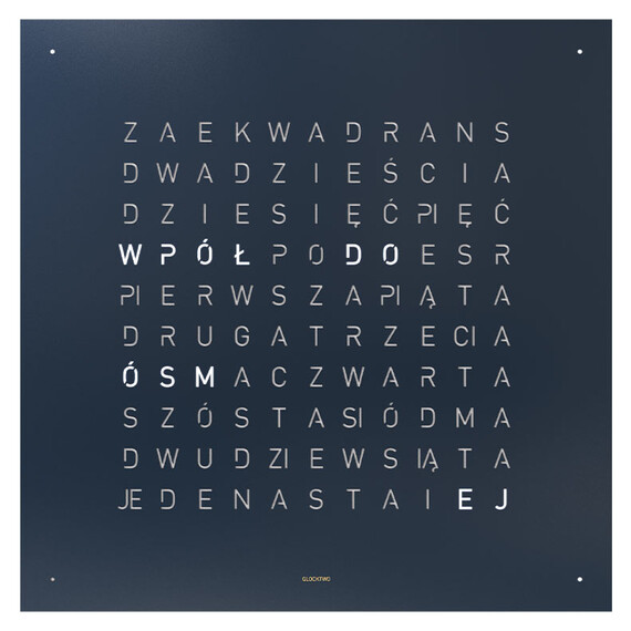 Hodiny Qlocktwo Earth 45 Midnight Limited Edition, Verze: modrá , 2 image