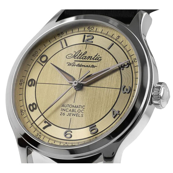 Pánské hodinky Atlantic Worldmaster Automatic Incabloc 53780.41.39BK, Verze: žluté zlato , 5 image