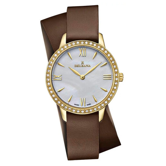 Dámské hodinky Delbana Antibes 42611.615.1.516, Verze: žluté zlato 