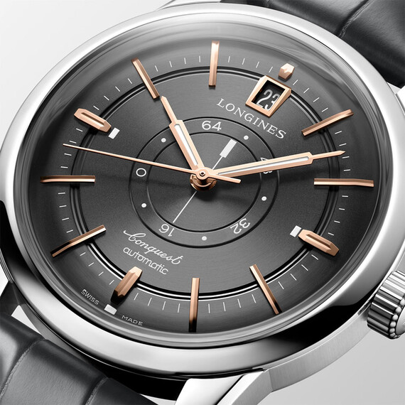 Pánské hodinky Longines Conquest Heritage Central Power Reserve L1.648.4.62.2, Verze: šedá , 5 image