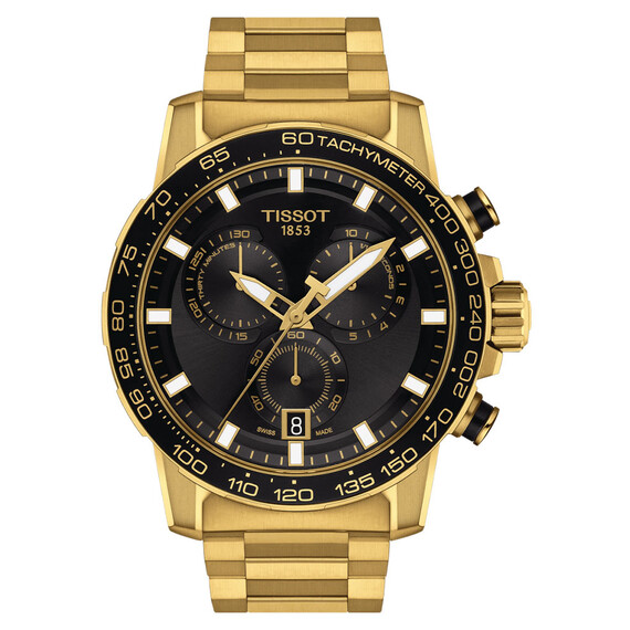Pánské hodinky Tissot Supersport Chrono T125.617.33.051.01, Verze: žluté zlato 