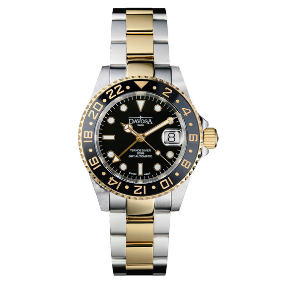 Pánské hodinky Davosa Ternos Ceramic GMT 161.591.50.W, Verze: žluté zlato 