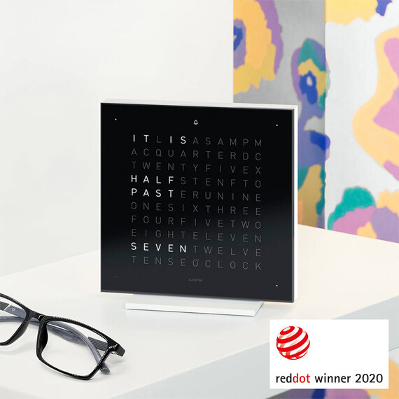 Budík Qlocktwo Earth 13.5 Pure Black Ice Tea, Jazyk: EN English , 3 image