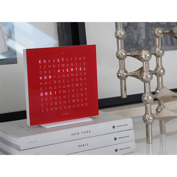 Budík Qlocktwo Earth 13.5 Pure Cherry Cake, Jazyk: EN English , 4 image