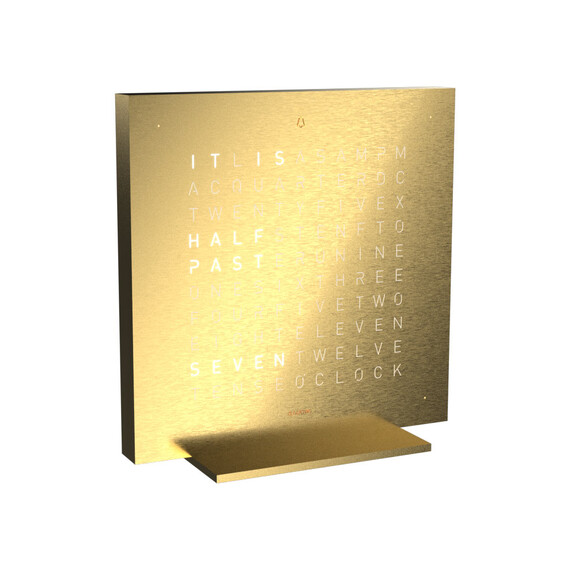 Budík Qlocktwo Earth 13.5 Golden Legend, Jazyk: EN English 