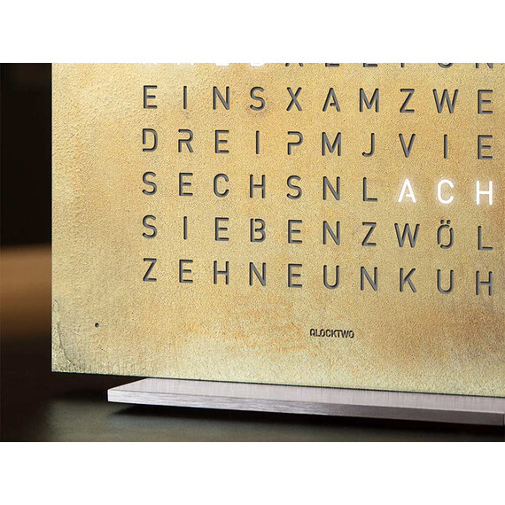 Budík Qlocktwo Earth 13.5 Creators Edition Silver & Gold, Jazyk: EN English , 3 image