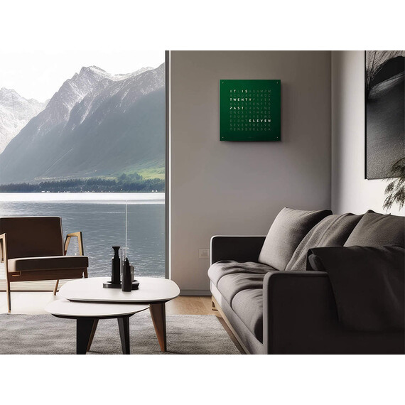 Hodiny Qlocktwo Earth 45 Green Velvet, Jazyk: EN English , 2 image