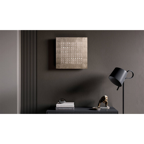 Hodiny Qlocktwo Earth 45 Moon Gold Limited Edition, Verze: žluté zlato , 3 image