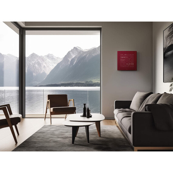 Hodiny Qlocktwo Earth 45 Red Velvet, Jazyk: EN English , 2 image