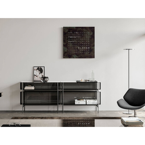 Hodiny Qlocktwo Earth 90 Creators Edition Raw Iron, Jazyk: EN English , 5 image