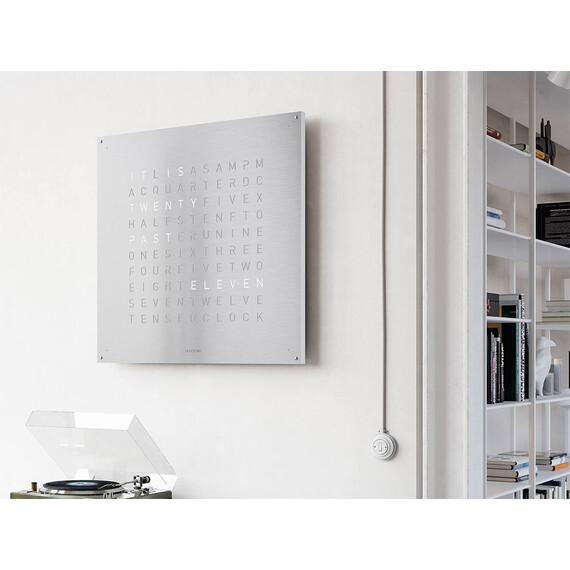 Hodiny Qlocktwo Earth 90 Stainless Steel, Jazyk: EN English , 3 image