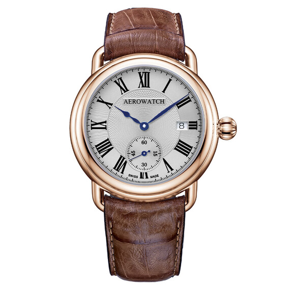 Pánské hodinky Aerowatch 1942 Petite Seconde A 76983 RO02, Verze: růžové zlato 