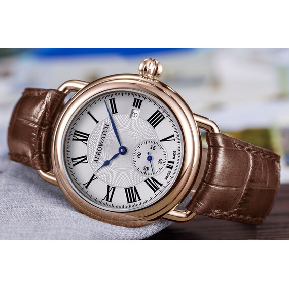 Pánské hodinky Aerowatch 1942 Petite Seconde A 76983 RO02, Verze: růžové zlato , 2 image