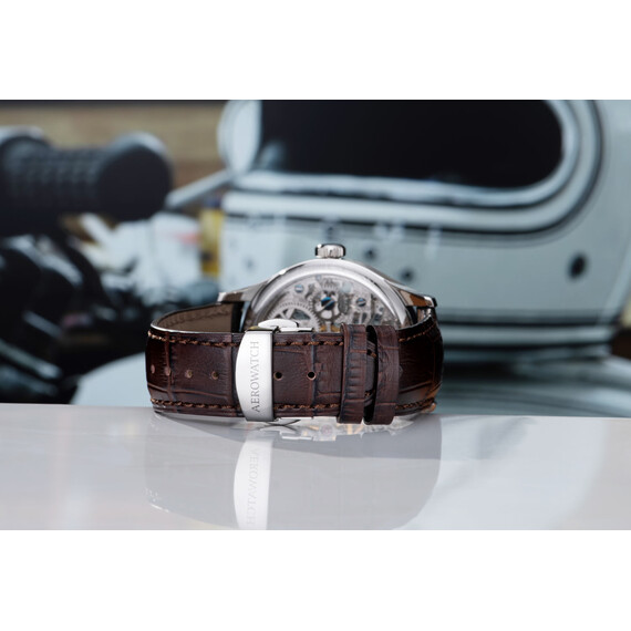 Pánské hodinky Aerowatch Renaissance Skeleton Classic A 50981 AA02, Verze: hnědá2 , 6 image