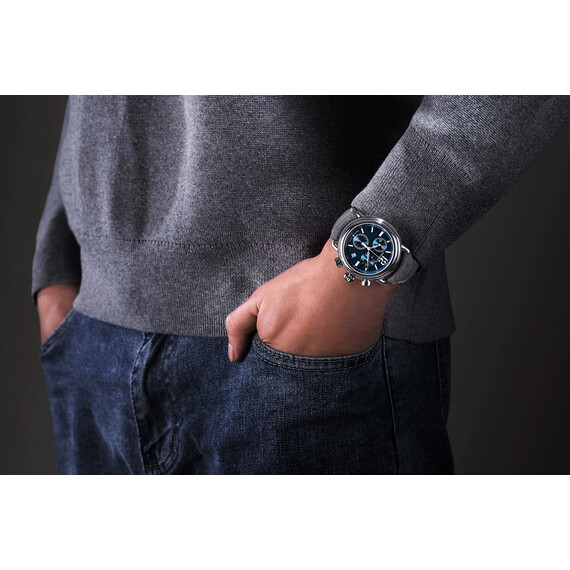 Pánské hodinky Aerowatch 1942 Chrono A 79100 AA01, Verze: modrá , 3 image