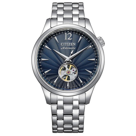 Pánské hodinky Citizen Mechanical Classic Open Heart NH9131-73L, Verze: modrá 