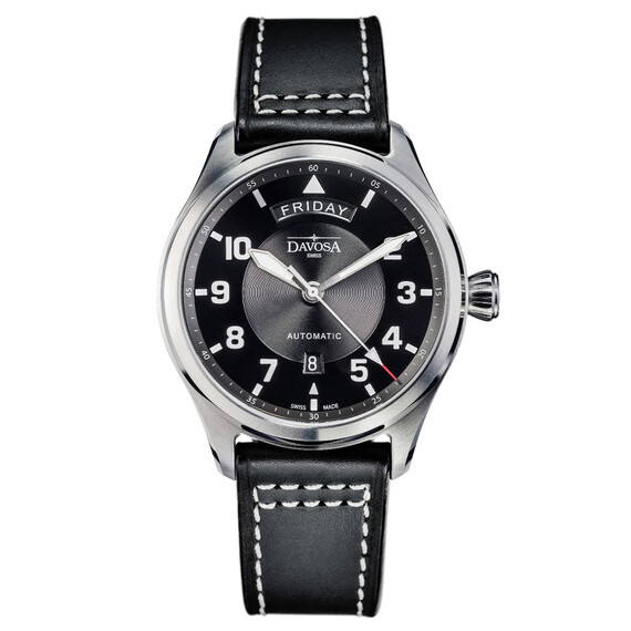 Pánské hodinky Davosa 161.585.55 Newton Pilot Day-Date, Verze: černá 