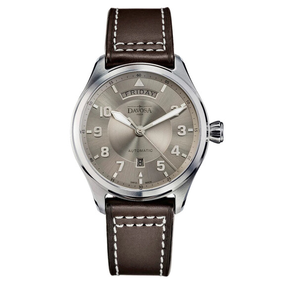 Pánské hodinky Davosa 161.585.15 Newton Pilot Day-Date, Verze: hnědá 