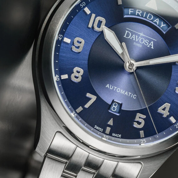 Pánské hodinky Davosa Newton Pilot Day-Date 161.585.40, Verze: modrá2 , 7 image