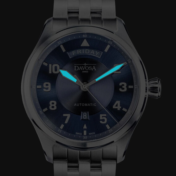 Pánské hodinky Davosa Newton Pilot Day-Date 161.585.40, Verze: modrá2 , 8 image