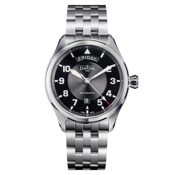 Pánské hodinky Davosa Newton Pilot Day-Date 161.585.50, Verze: černá2 