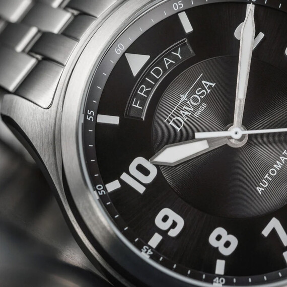 Pánské hodinky Davosa Newton Pilot Day-Date 161.585.50, Verze: černá2 , 7 image