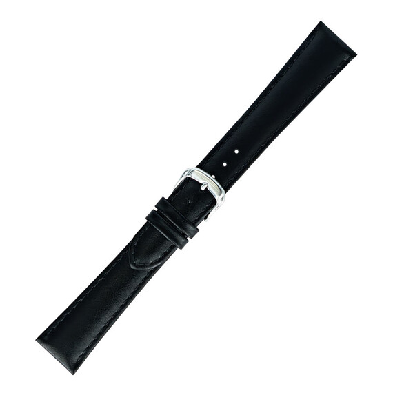 Řemínek Hirsch City Calf černý 20 XL - 120/100, Šířka řemínku: 20, Šířka u spony: 16 