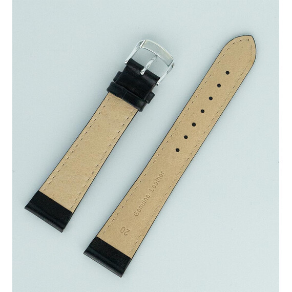 Řemínek Hirsch City Calf černý 20 XL - 120/100, Šířka řemínku: 20, Šířka u spony: 16 , 3 image