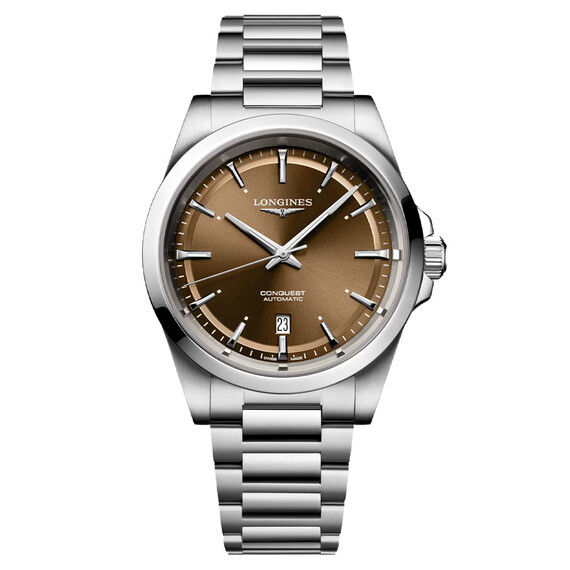 Pánské hodinky Longines Conquest 2023 L3.830.4.62.6, Verze: hnědá 