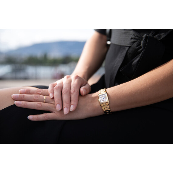 Dámské hodinky Frederique Constant Carree Ladies FC-200MCDC25B, Verze: žluté zlato , 4 image
