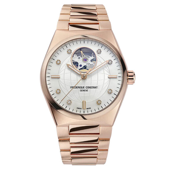 Dámské hodinky Frederique Constant Highlife Ladies Automatic Heart Beat FC-310MPWD2NH4B, Verze: růžové zlato3 