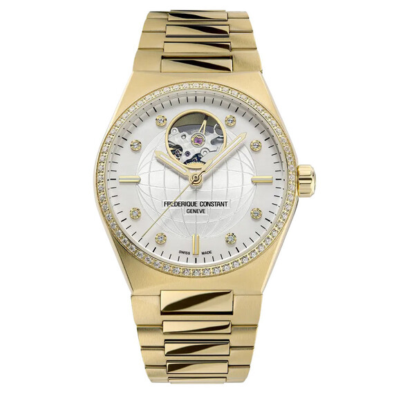 Dámské hodinky Frederique Constant Highlife Ladies Automatic Heart Beat FC-310MPWD2NHD5B, Verze: žluté zlato 