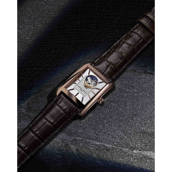 Pánské hodinky Frederique Constant Carree Heart Beat Automatic FC-311S4C4, Verze: růžové zlato , 4 image