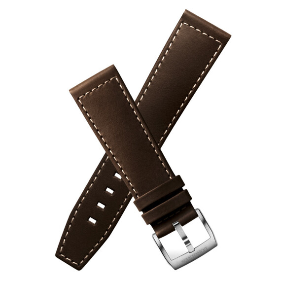 Řemínek Longines Spirit hnědý 21, Barva řemínku: hnědý, Šířka řemínku: 21, Šířka u spony: 18 , 3 image