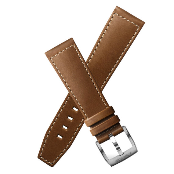 Řemínek Longines Spirit světle hnědý 21, Barva řemínku: světle hnědý, Šířka řemínku: 21, Šířka u spony: 18 , 3 image