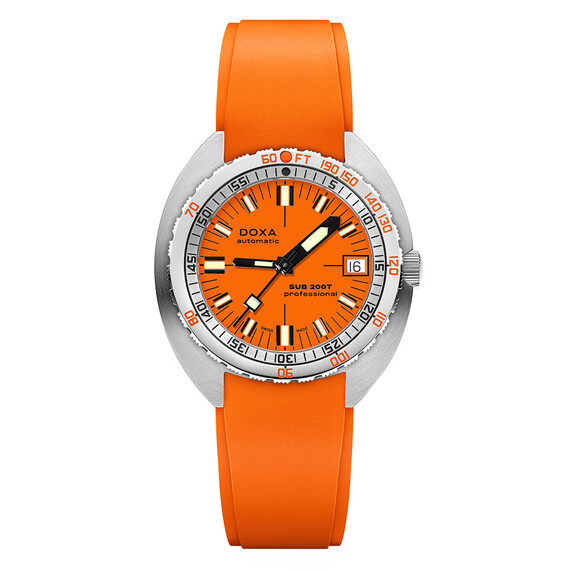 Pánské hodinky Doxa SUB 200T Professional 804.10.351.21, Verze: oranžová 