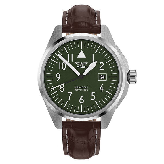 Pánské hodinky Aviator Airacobra 43 Type A V.1.38.0.319.4, Verze: zelená 