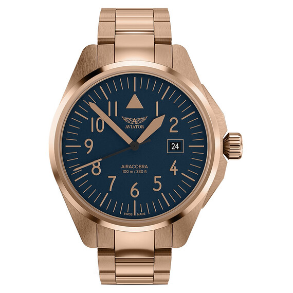 Pánské hodinky Aviator Airacobra 43 Type A V.1.38.2.318.5, Verze: růžové zlato4 