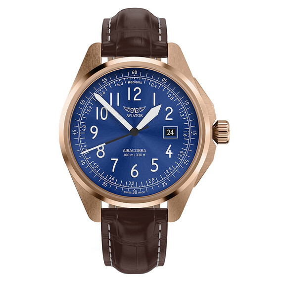 Pánské hodinky Aviator Airacobra 43 Type B V.1.38.2.325.4, Verze: růžové zlato5 