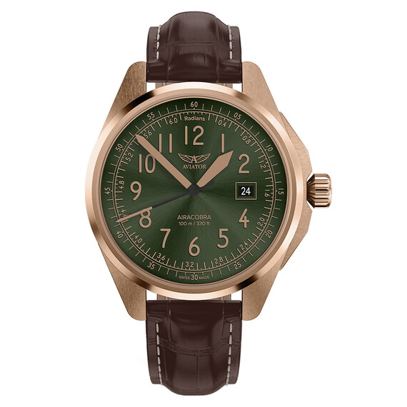 Pánské hodinky Aviator Airacobra 43 Type B V.1.38.2.329.4, Verze: růžové zlato4 